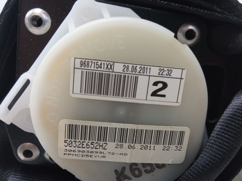 Recambio de cinturon seguridad trasero derecho para citroën c4 ii (nc_) 1.6 hdi 90 referencia OEM IAM 96871541XX  