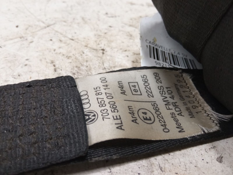 Recambio de cinturon seguridad tercera fila izquierdo para volkswagen caravelle 2,4 5v 2-aab-2m referencia OEM IAM   
