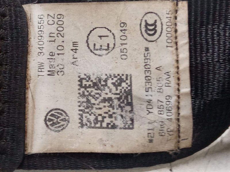 Recambio de cinturon seguridad trasero izquierdo para volkswagen polo v (6r1, 6c1) 1.2 referencia OEM IAM TWR34099556  