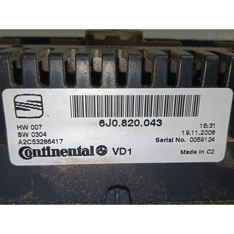 Recambio de mando climatizador para seat ibiza iv (6j5, 6p1) 1.9 tdi referencia OEM IAM 6J0.820.043.A2C53286417  