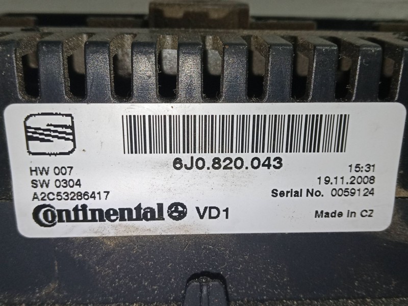 Recambio de mando climatizador para seat ibiza iv (6j5, 6p1) 1.9 tdi referencia OEM IAM 6J0.820.043.A2C53286417  