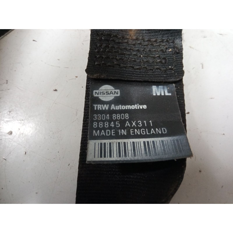 Recambio de cinturon seguridad trasero izquierdo para nissan micra iii (k12) 1.2 16v referencia OEM IAM 88845 AX311  