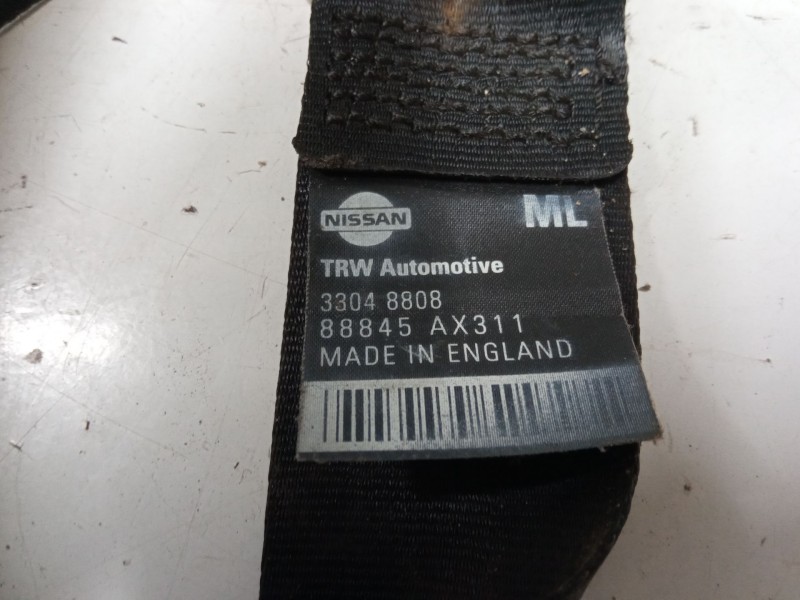 Recambio de cinturon seguridad trasero izquierdo para nissan micra iii (k12) 1.2 16v referencia OEM IAM 88845 AX311  