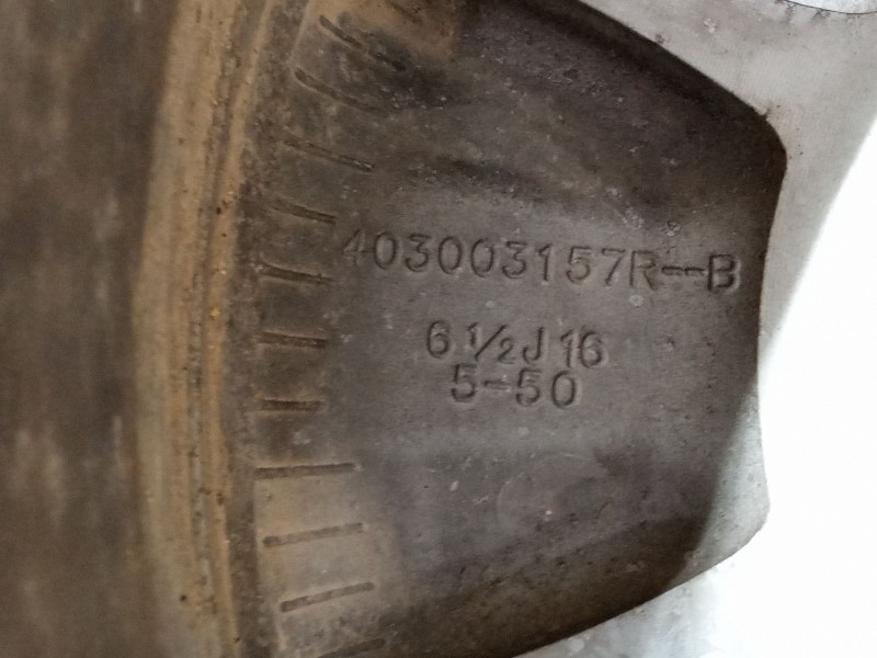 Recambio de llanta aluminio 16´´ para dacia duster (hs_) 1.5 dci (hsaj) referencia OEM IAM 403003157R  