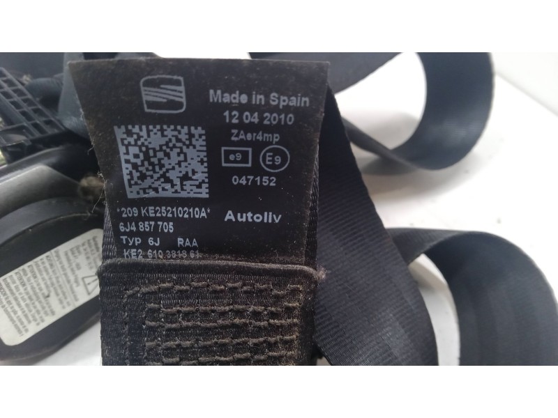 Recambio de cinturon seguridad delantero izquierdo para seat ibiza iv (6j5, 6p1) 1.4 tdi referencia OEM IAM 6098572  