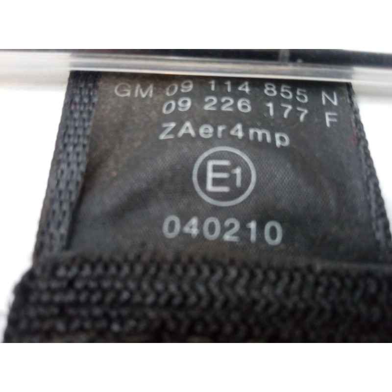 Recambio de cinturon seguridad delantero izquierdo para opel corsa c (x01) 1.2 (f08, f68) referencia OEM IAM   