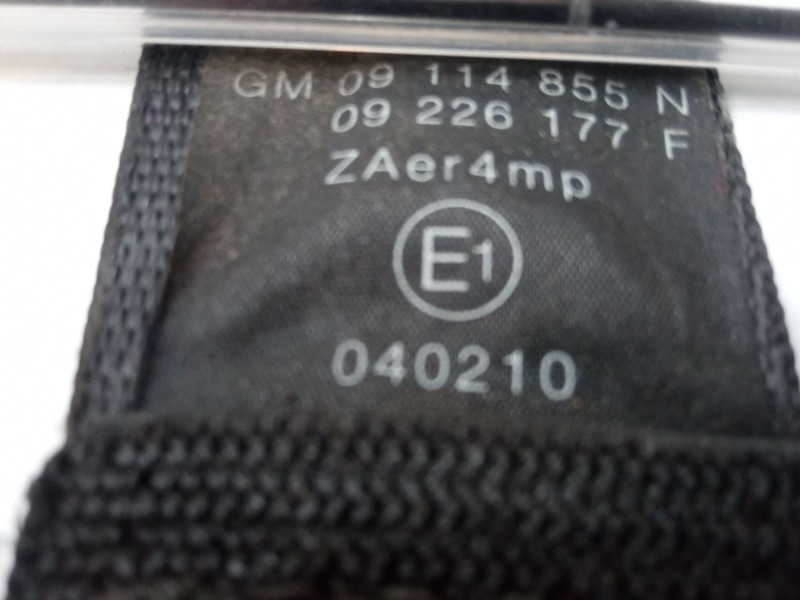 Recambio de cinturon seguridad delantero izquierdo para opel corsa c (x01) 1.2 (f08, f68) referencia OEM IAM   
