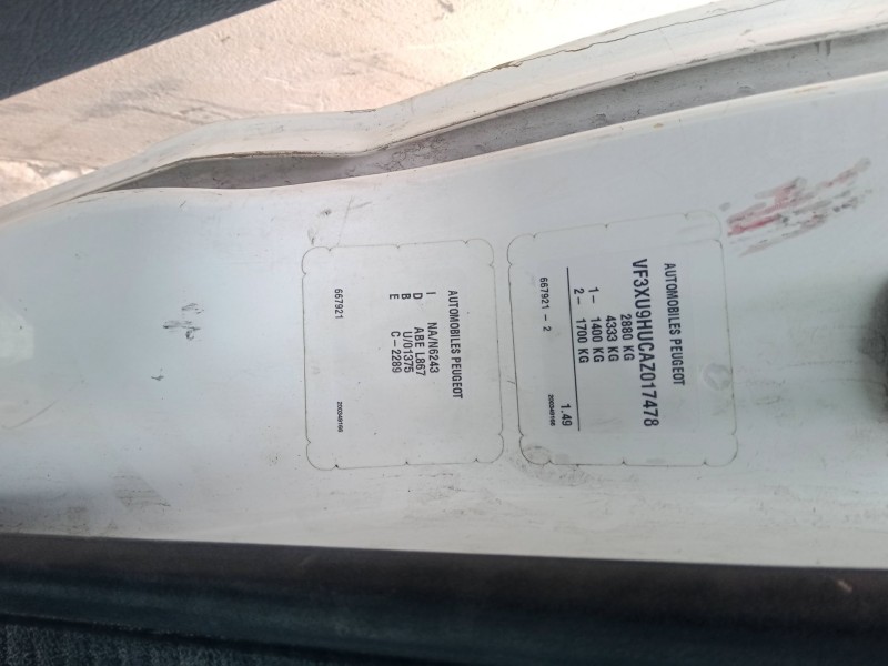 peugeot expert caja/chasis del año 2010