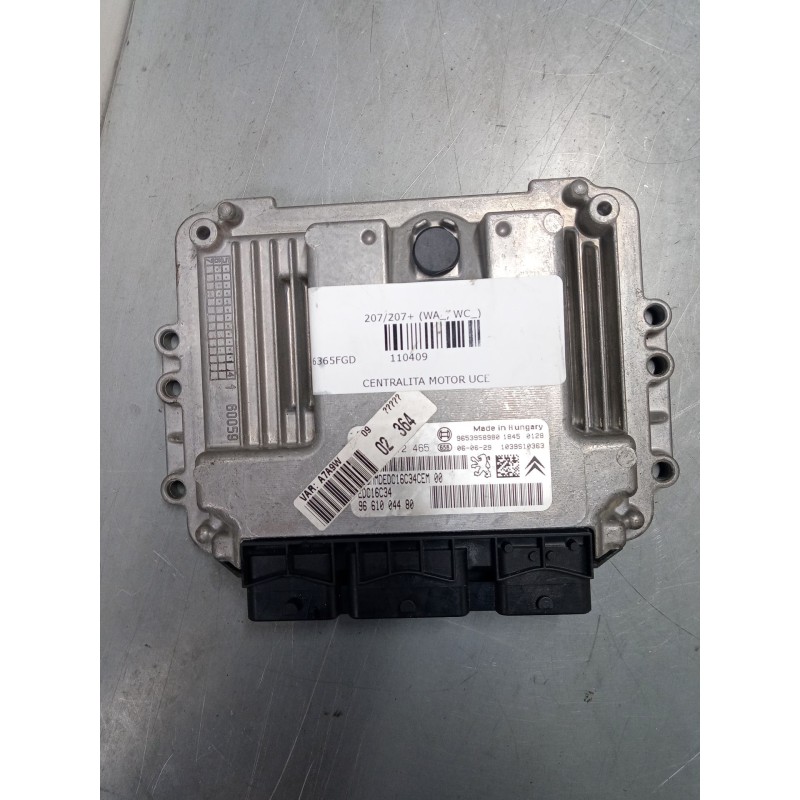 Recambio de centralita motor uce para peugeot 207/207+ (wa_, wc_) 1.6 hdi referencia OEM IAM 9661004480 0281012465 9653958980