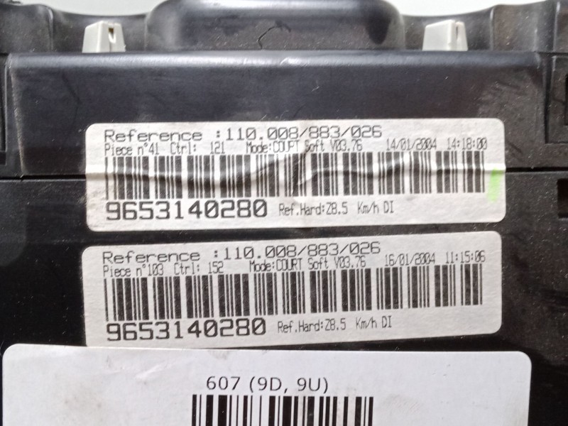 Recambio de cuadro instrumentos para peugeot 607 (9d, 9u) 2.2 hdi referencia OEM IAM 9653140280  