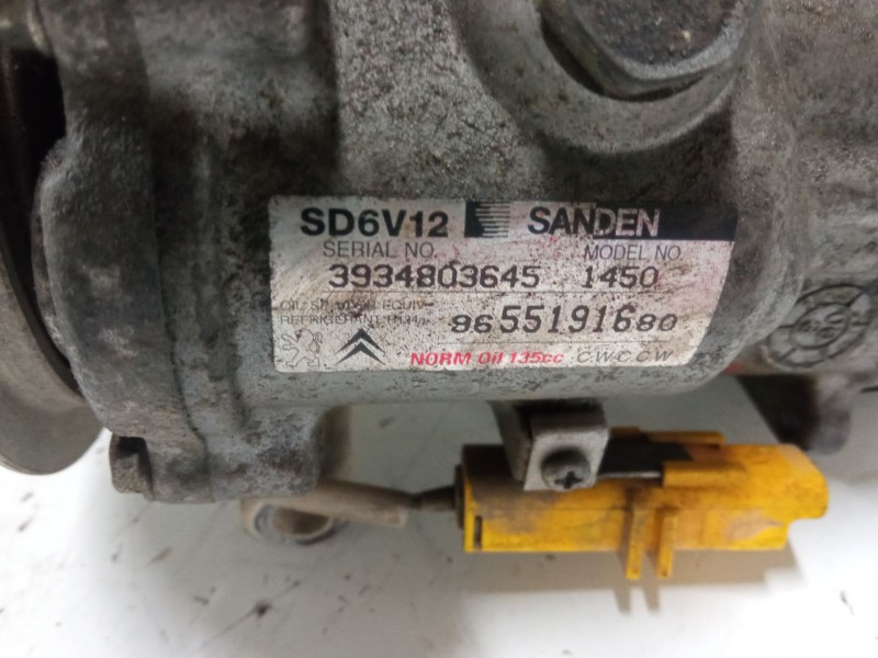 Recambio de compresor a/a para citroën c2 (jm_) 1.4 hdi referencia OEM IAM 9655191680  