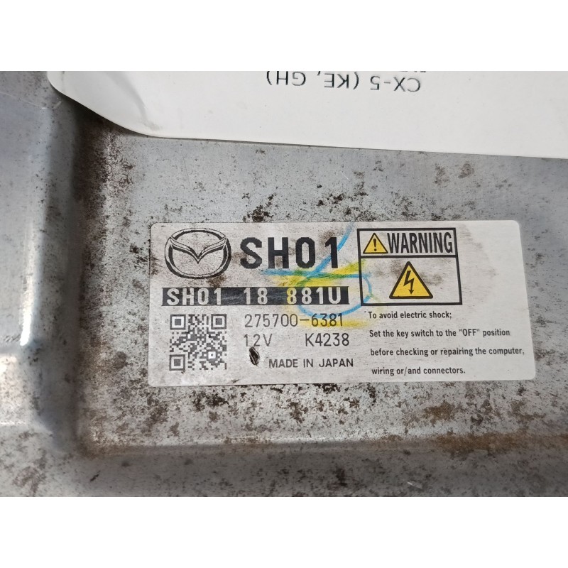 Recambio de centralita motor uce para mazda cx-5 (ke, gh) 2.2 d (ke2fw) referencia OEM IAM SH0118881U 2757006381 