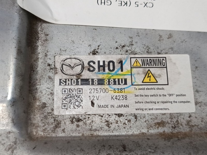 Recambio de centralita motor uce para mazda cx-5 (ke, gh) 2.2 d (ke2fw) referencia OEM IAM SH0118881U 2757006381 