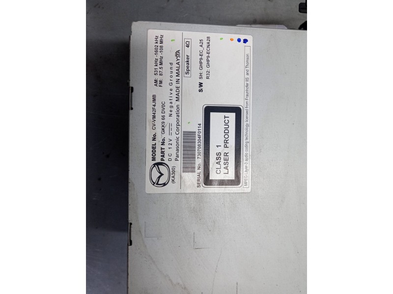 Recambio de sistema audio / radio cd para mazda cx-5 (ke, gh) 2.2 d (ke2fw) referencia OEM IAM CV-VM42F4JMB GKK966DV0C 
