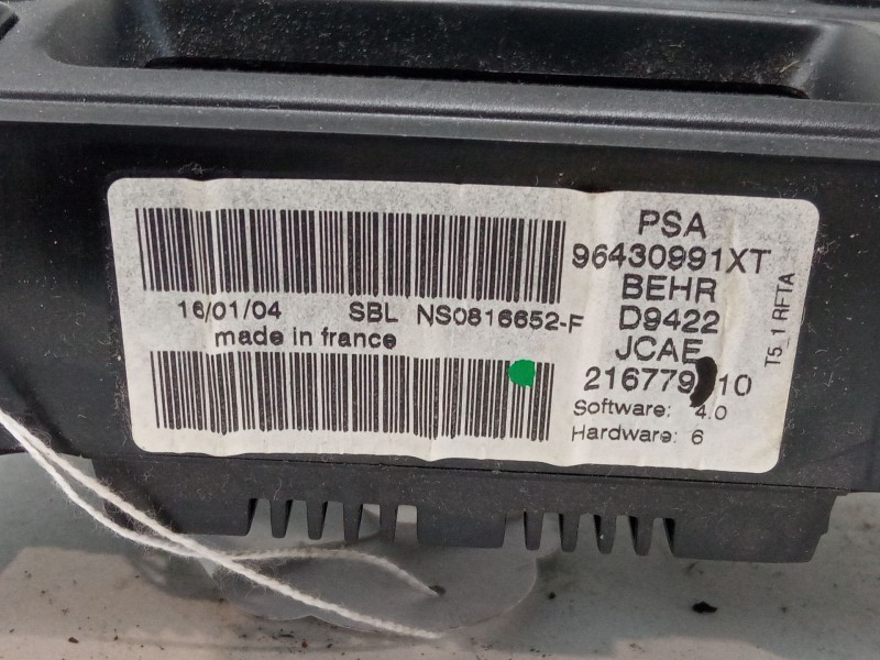 Recambio de mando climatizador para peugeot 307 (3a/c) 2.0 16v referencia OEM IAM 96430991XT  