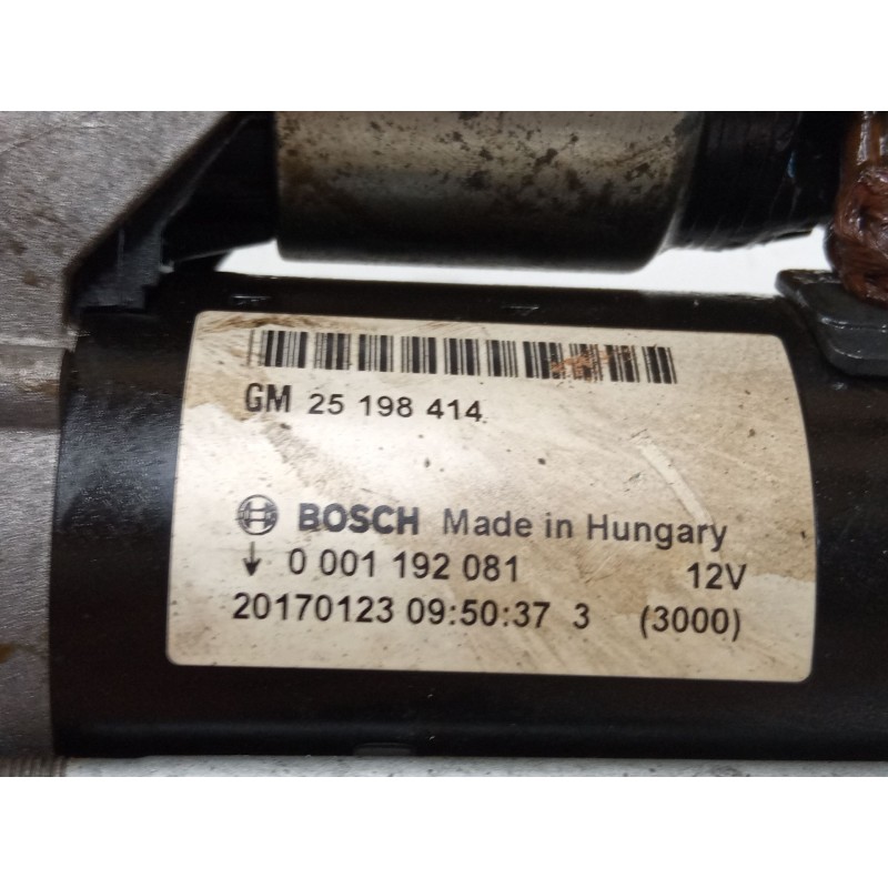Recambio de motor arranque para opel corsa e (x15) 1.4 (08, 68) referencia OEM IAM 25198414 0001192081 