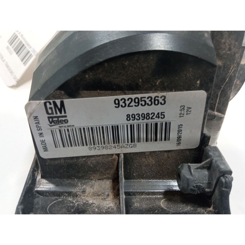 Recambio de faro antiniebla trasero derecho para opel meriva a monospace (x03) 1.6 16v (e75) referencia OEM IAM 89398245  