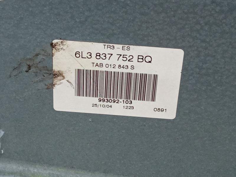 Recambio de elevalunas electrico derecho 3p para seat ibiza iii (6l1) 1.4 16v referencia OEM IAM   