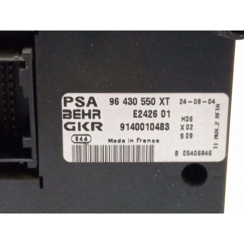 Recambio de mando climatizador para peugeot 206 hatchback (2a/c) 2.0 hdi 90 referencia OEM IAM 96430550XT  