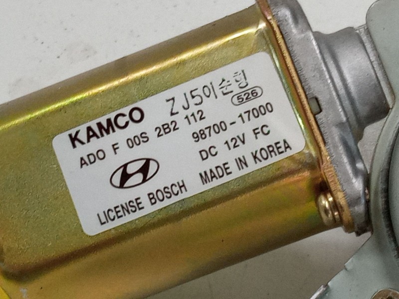 Recambio de motor limpia trasero para hyundai matrix (fc) 1.6 referencia OEM IAM 9870017000  