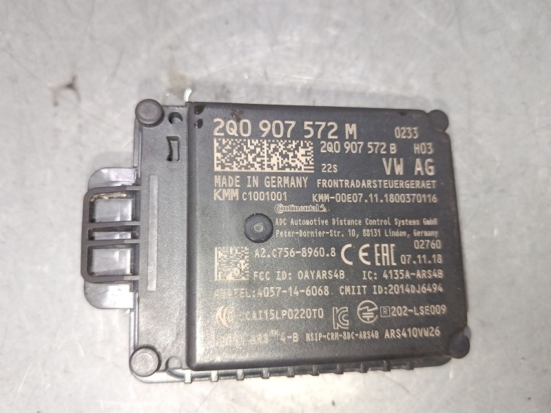 Recambio de modulo radar control distancia para seat ibiza v (kj1, kjg) 1.0 mpi referencia OEM IAM 2Q0907572M 2Q0907572B 