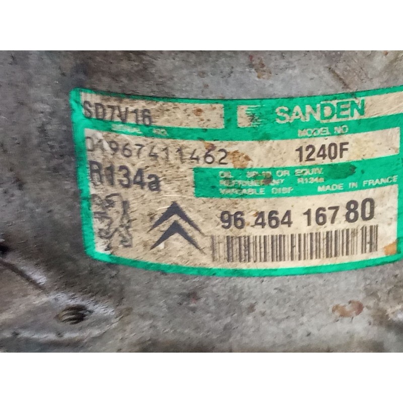 Recambio de compresor a/a para peugeot partner monospace (5_, g_) 1.9 d referencia OEM IAM 9646416780  