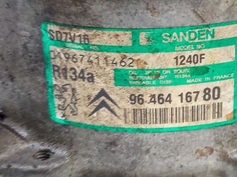 Recambio de compresor a/a para peugeot partner monospace (5_, g_) 1.9 d referencia OEM IAM 9646416780  