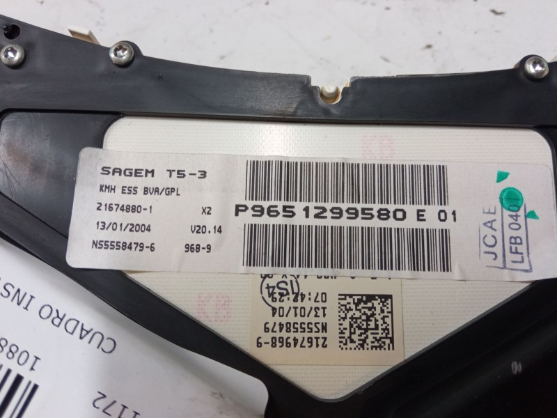 Recambio de cuadro instrumentos para peugeot 307 (3a/c) 2.0 16v referencia OEM IAM 9651299580  