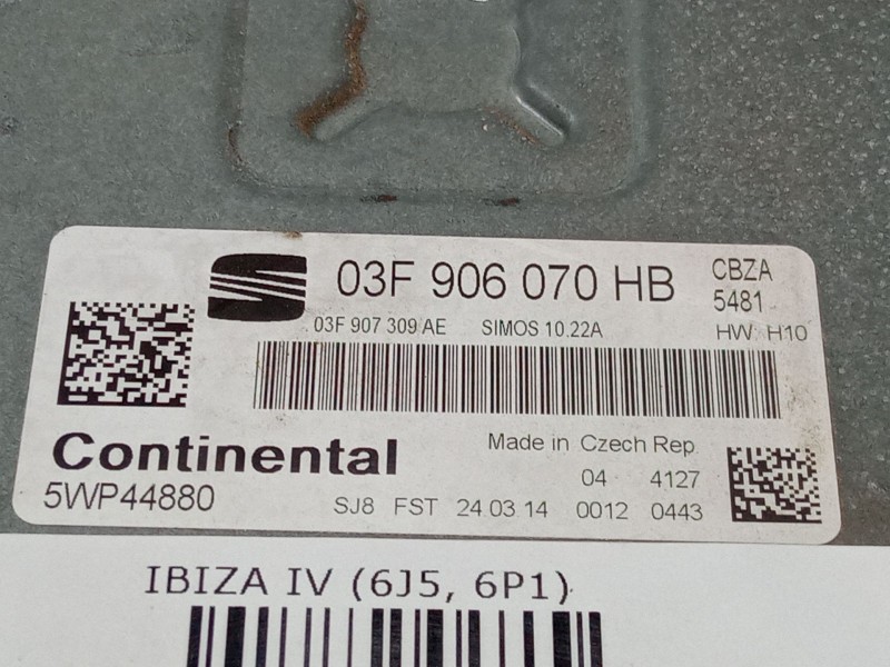 Recambio de centralita motor uce para seat ibiza iv (6j5, 6p1) 1.2 tsi referencia OEM IAM 03F906070HB  