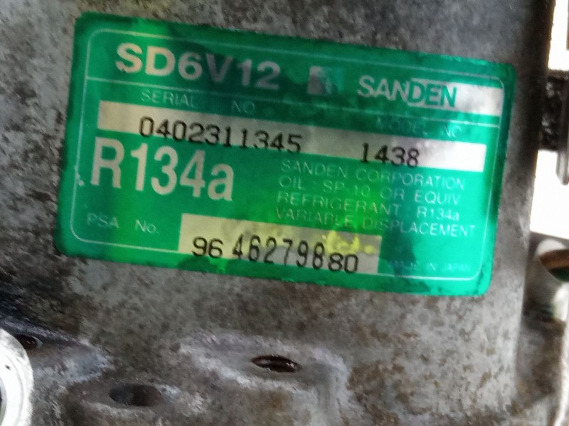 Recambio de compresor a/a para peugeot 307 (3a/c) 2.0 16v referencia OEM IAM 9646279880  