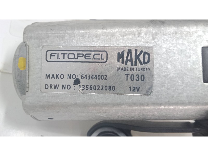 Recambio de motor limpia trasero para peugeot bipper tepee 1.4 hdi referencia OEM IAM 64344002  1356022080