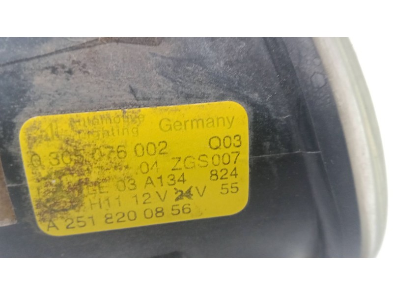 Recambio de faro antiniebla derecho para mercedes-benz clase a (w169) a 170 (169.032, 169.332) referencia OEM IAM A2518200856  