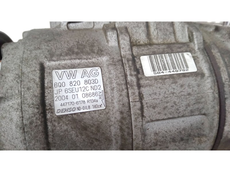 Recambio de compresor a/a para skoda fabia i (6y2) 1.4 16v referencia OEM IAM 6q0820803d  