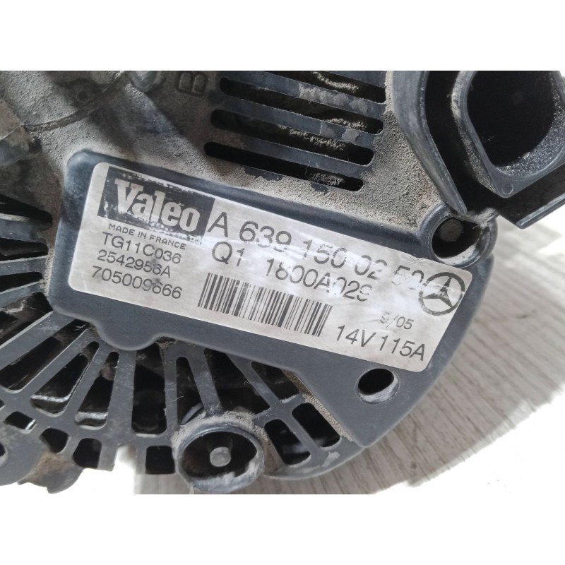 Recambio de alternador para smart forfour (454) 1.5 cdi (454.001) referencia OEM IAM A6391509250  