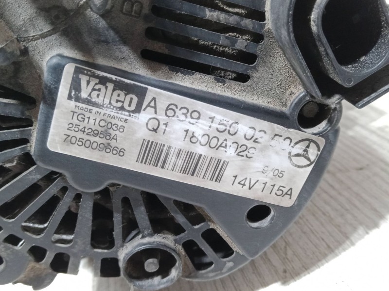 Recambio de alternador para smart forfour (454) 1.5 cdi (454.001) referencia OEM IAM A6391509250  