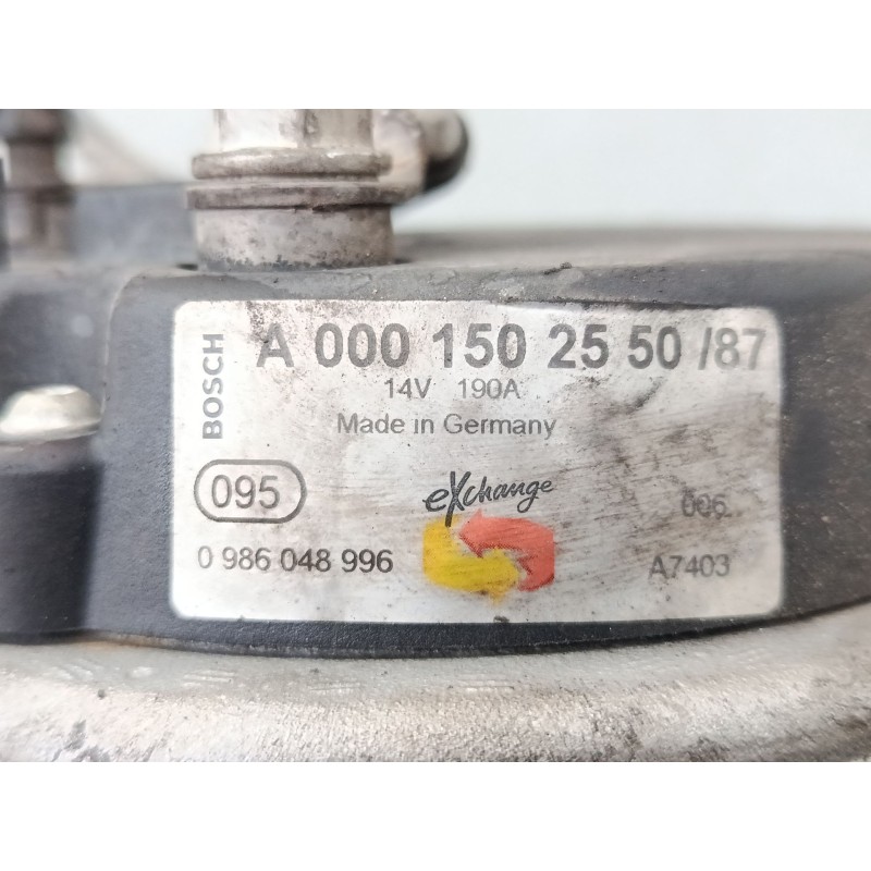Recambio de alternador para mercedes-benz clase c (w203) c 220 cdi (203.006) referencia OEM IAM A0001502550  