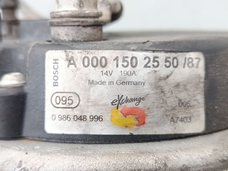 Recambio de alternador para mercedes-benz clase c (w203) c 220 cdi (203.006) referencia OEM IAM A0001502550  