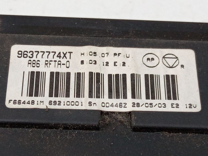 Recambio de mando climatizador para citroën c3 pluriel (hb_) 1.4 referencia OEM IAM 96377774XT  