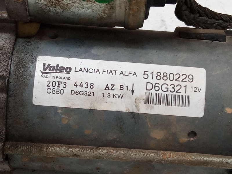 Recambio de motor arranque para fiat doblo cargo (263_) 1.3 d multijet referencia OEM IAM 51880229  