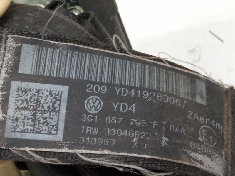Recambio de cinturon seguridad delantero izquierdo para volkswagen passat b6 (3c2) 2.0 tdi referencia OEM IAM 3C1857705F  