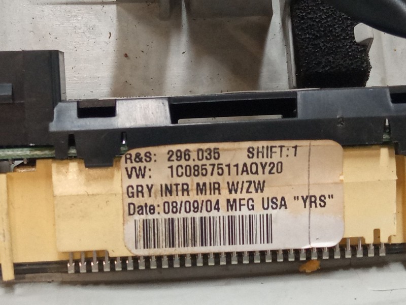Recambio de retrovisor interior para volkswagen new beetle (9c1, 1c1) 1.9 tdi referencia OEM IAM 1C0857511AQY20  