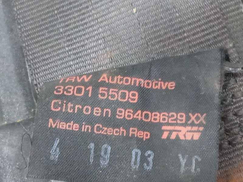 Recambio de cinturon seguridad trasero derecho para citroën c3 pluriel (hb_) 1.4 referencia OEM IAM   