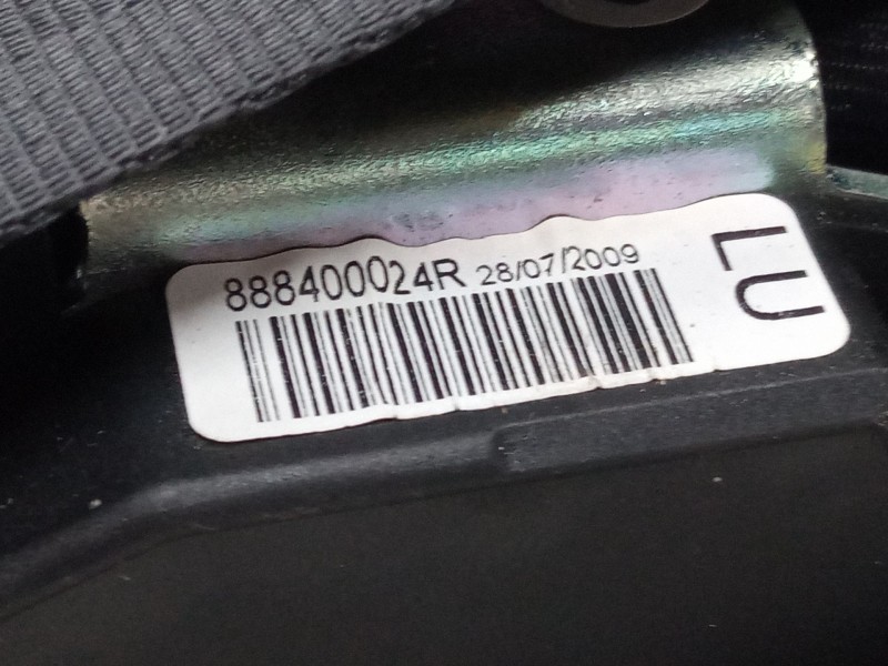 Recambio de cinturon seguridad trasero derecho para renault megane iii hatchback (bz0/1_, b3_) 1.6 16v (bz1b, bz1h) referencia O