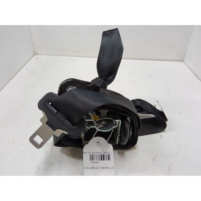Recambio de cinturon seguridad trasero izquierdo para renault megane iii hatchback (bz0/1_, b3_) 1.6 16v (bz1b, bz1h) referencia
