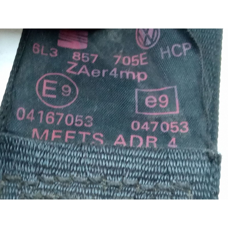 Recambio de cinturon seguridad delantero izquierdo 3p para seat ibiza iii (6l1) 1.4 16v referencia OEM IAM 6L3857705E  