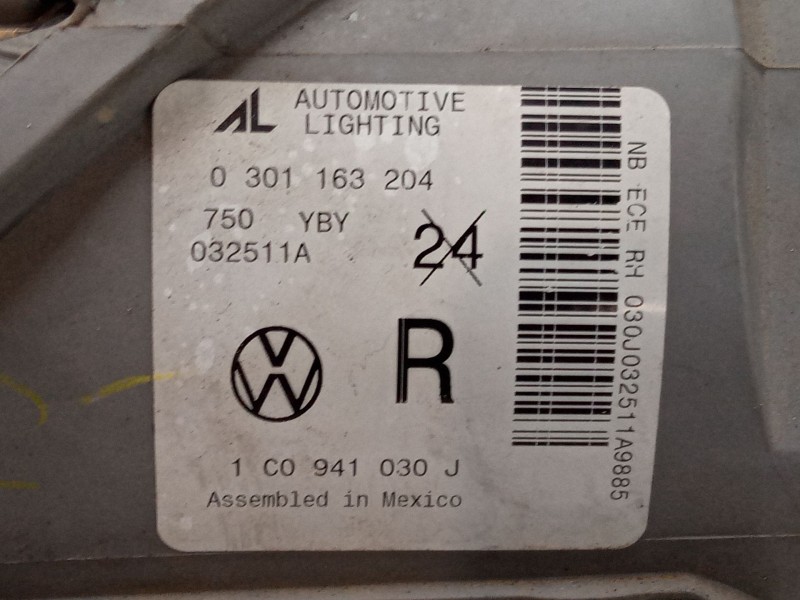 Recambio de faro derecho para volkswagen new beetle (9c1, 1c1) 1.9 tdi referencia OEM IAM 0301163204  