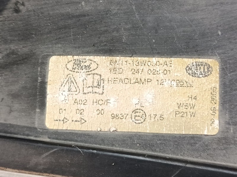 Recambio de faro izquierdo para ford fusion (ju_) 1.6 referencia OEM IAM   