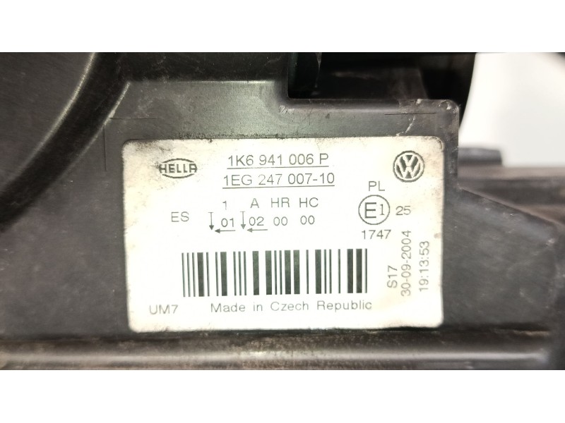 Recambio de faro derecho para volkswagen golf v (1k1) 1.9 tdi referencia OEM IAM 1K6941006P  