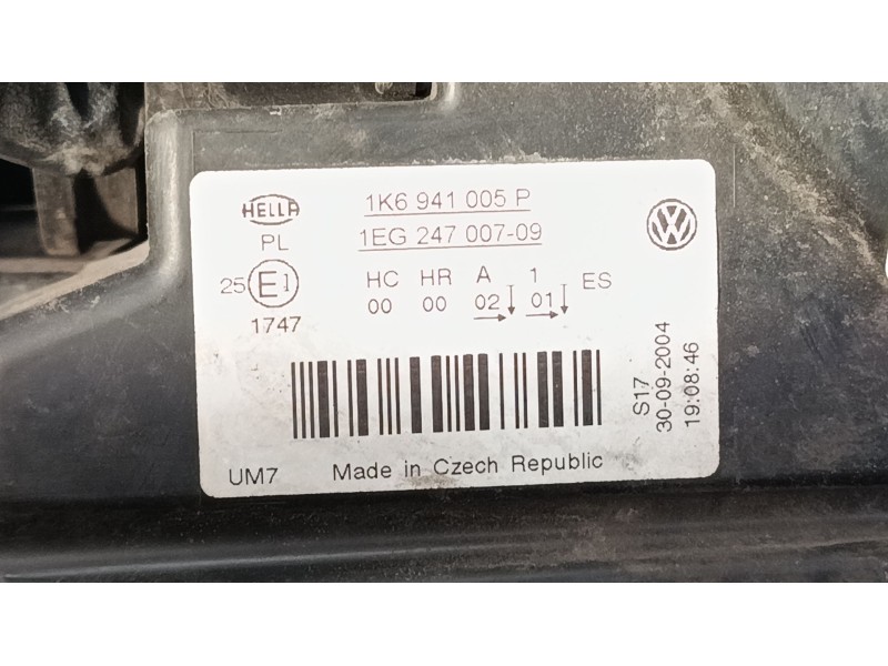 Recambio de faro izquierdo para volkswagen golf v (1k1) 1.9 tdi referencia OEM IAM 1K6941005P  