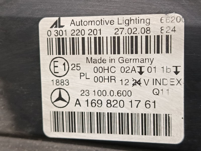 Recambio de faro izquierdo para mercedes-benz clase b sports tourer (w246, w242) b 200 cdi / d (246.208) referencia OEM IAM A169